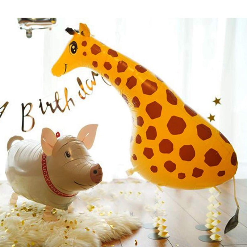 SOTOGO 14 Pieces Walking Animal Balloons Pet Balloons Farm Animal Balloon Toys Air Walkers for Kids Gift Birthday Party Decor - Image 3
